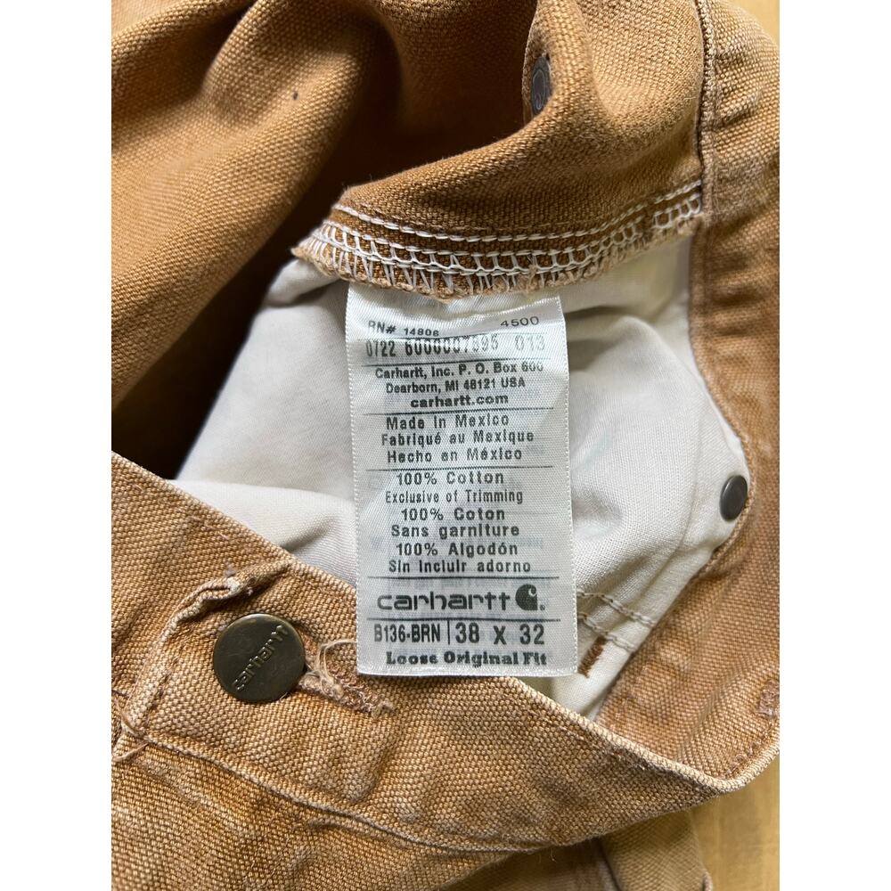 Vintage Carhartt Pants Mens 38x32 Brown B136 Workwear Double Knee Y2K - Picture 5 of 15
